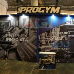 impresión de lona elaboración de stand progym